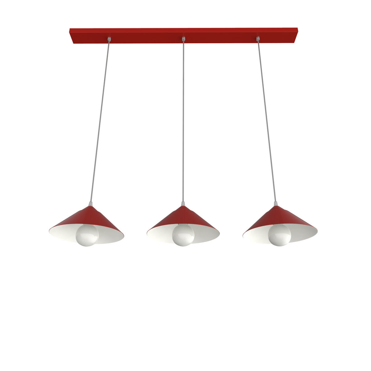 HÄNGELEUCHTE - Rot, Metall (25/100/120cm) - Lumicom