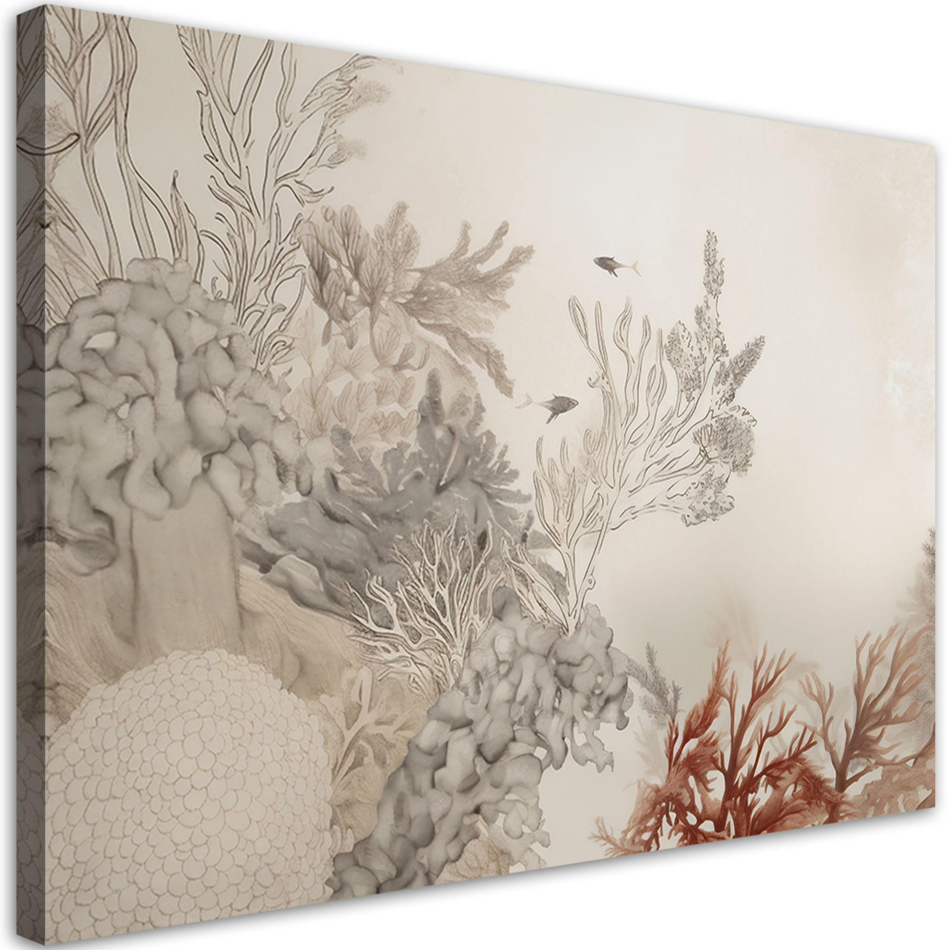 KUNSTDRUCK Beige 60/40 cm - Beige, Textil (60/40cm) - KUNSTLOFT