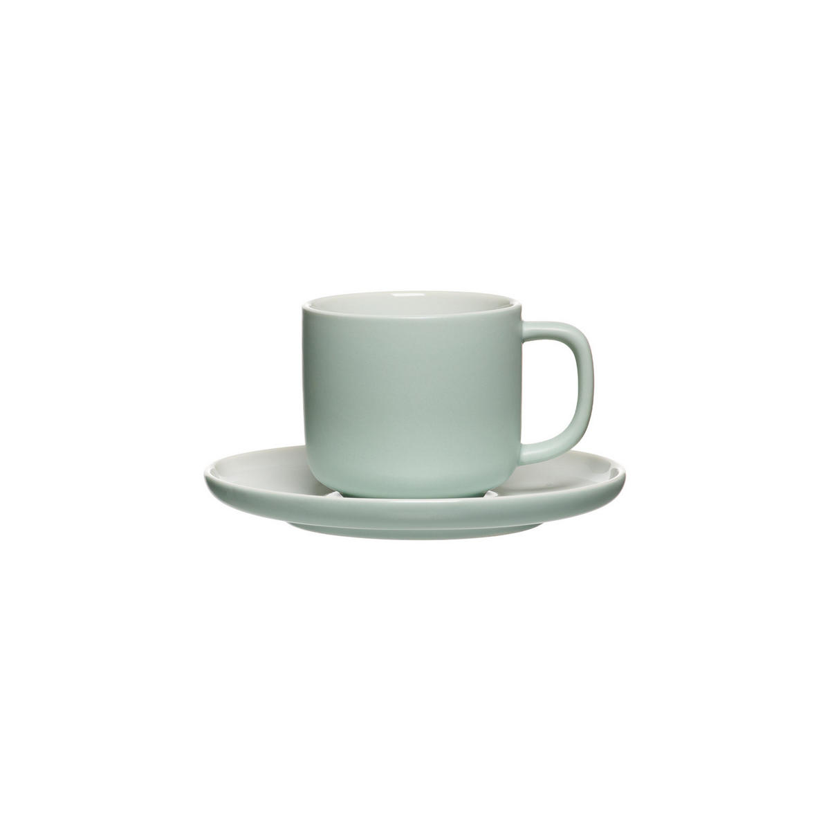 KAFFEETASSEN MIT UNTERTASSEN Jasper Mint 240 ml 4er Set - Mintgrün, Keramik (15/9/15cm) - Ritzenhoff Breker