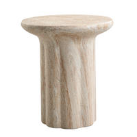 BEISTELLTISCH, MgO, Indoor/Outdoor, Travertinoptik - Beige, Naturmaterialien (40/40/46cm) - FLIEKS