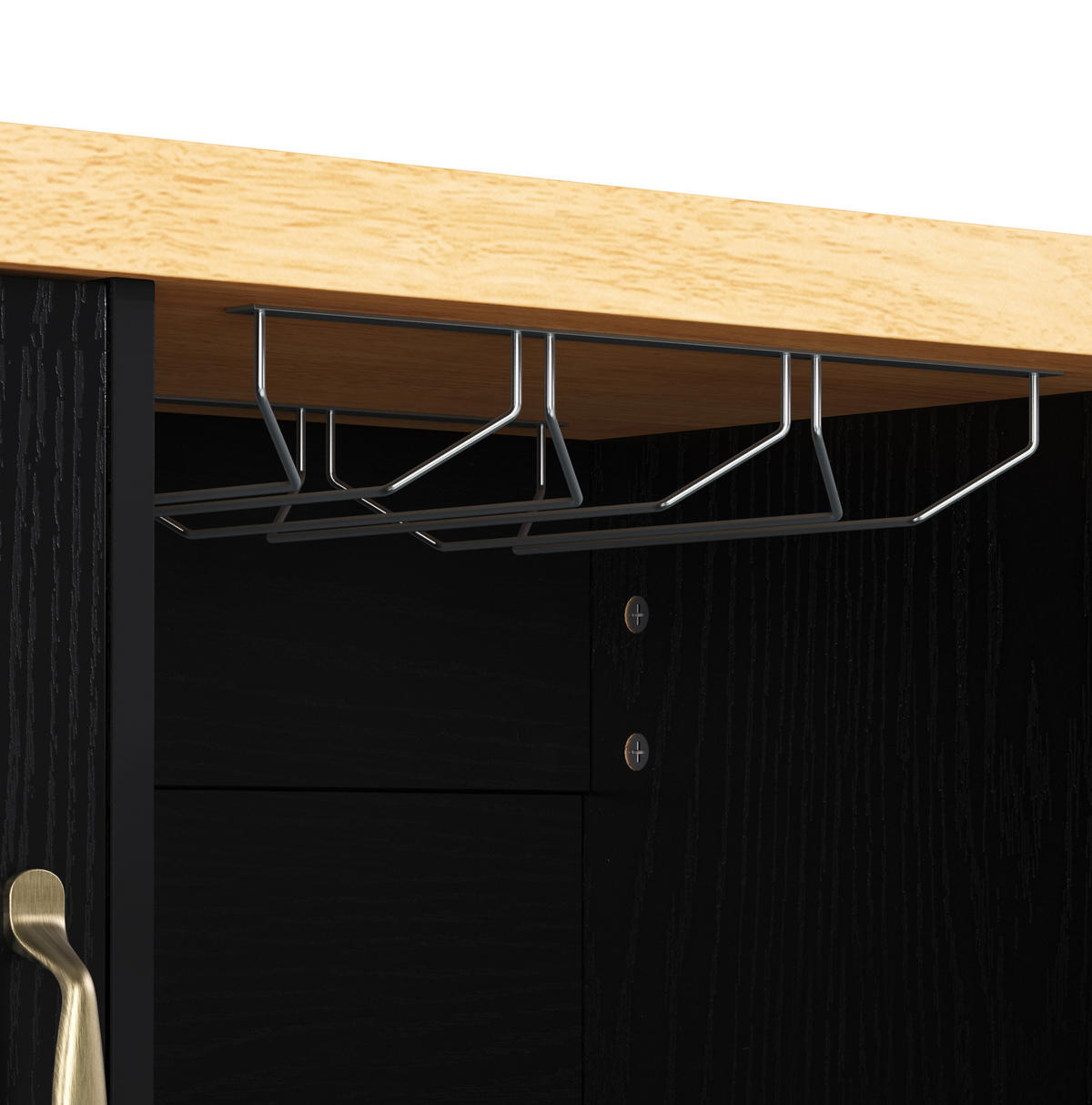 KUCHYŇSKÝ ostrůvek z MDF 100x70x91,5 cm černá/přírodní na kolečkách s výklopnou deskou a úložným prostorem - černá, kompozitní dřevo (100/91.5/70cm) - Modfu