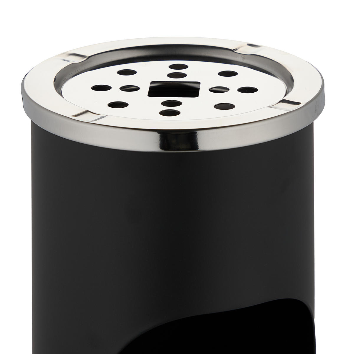 STANDASCHENBECHER - Schwarz, Kunststoff/Metall (15.5cm) - Relaxdays