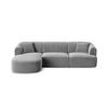 MODULARES-ECKSOFA links Campi aus Samt grau 4 Sitzplätze - Grau, Textil (156/256cm) - Cosmopolitan Design