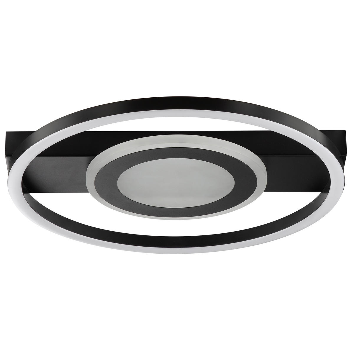 LED DECKENLEUCHTE Maureen Schwarz 37/37/5,5 cm - Schwarz, Metall (37/37/5.5cm) - Brilliant