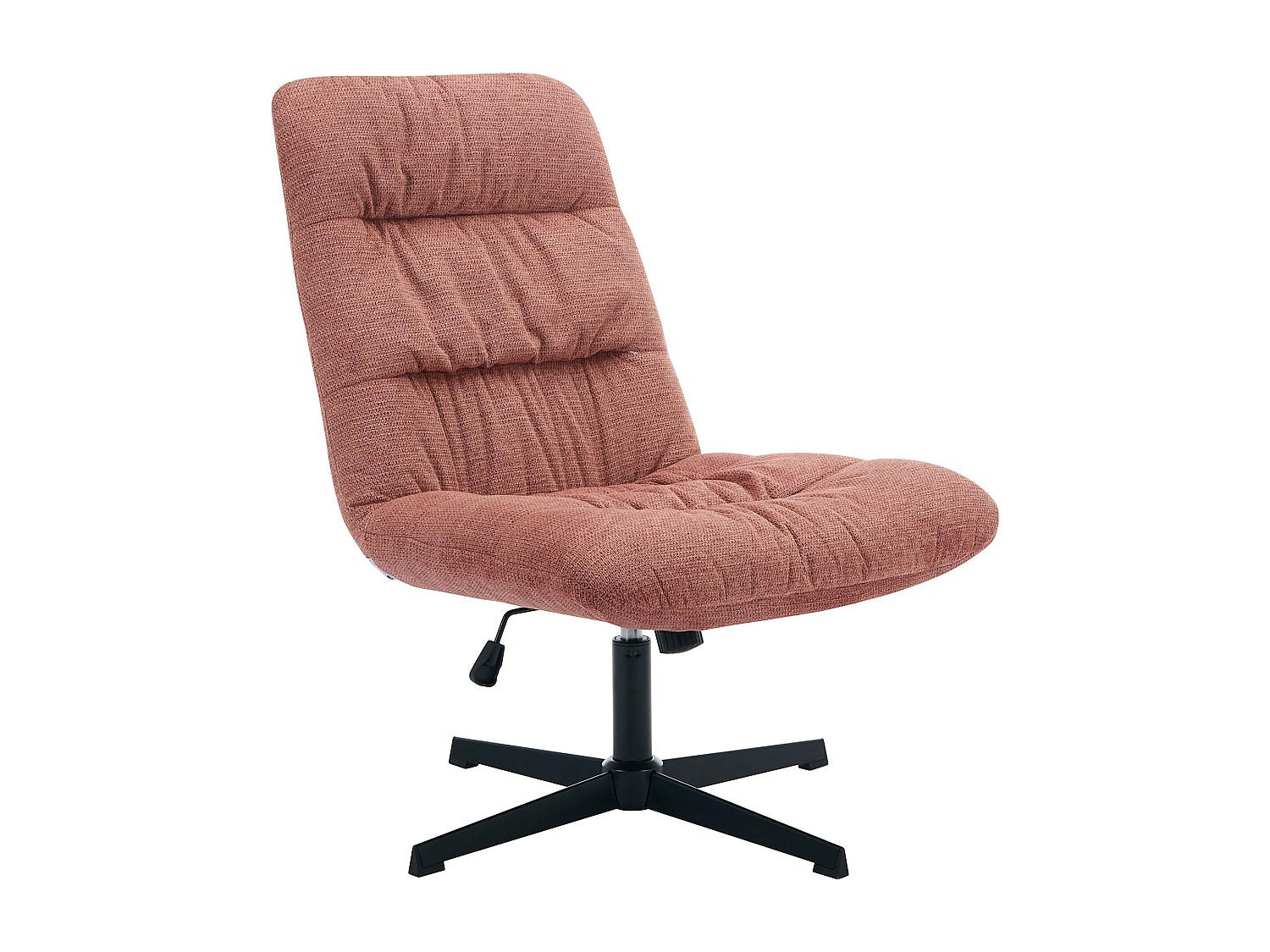 DREHSESSEL - melierter Stoff - Terracotta - SELENDO - Braun, Textil (77/104/68cm) - Vente-Unique