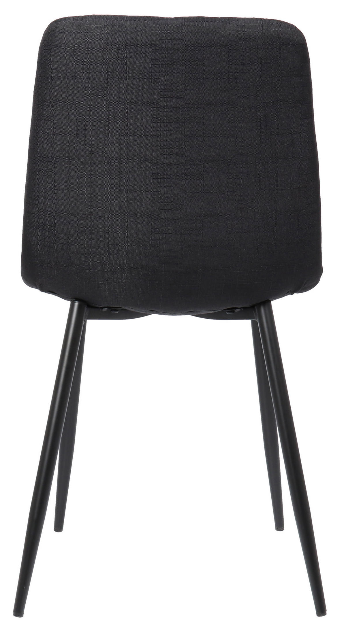 STUHL LENZ Stoff 88x45x53 cm schwarz Metall - Schwarz, Metall (45/88/53cm) - DELUKE