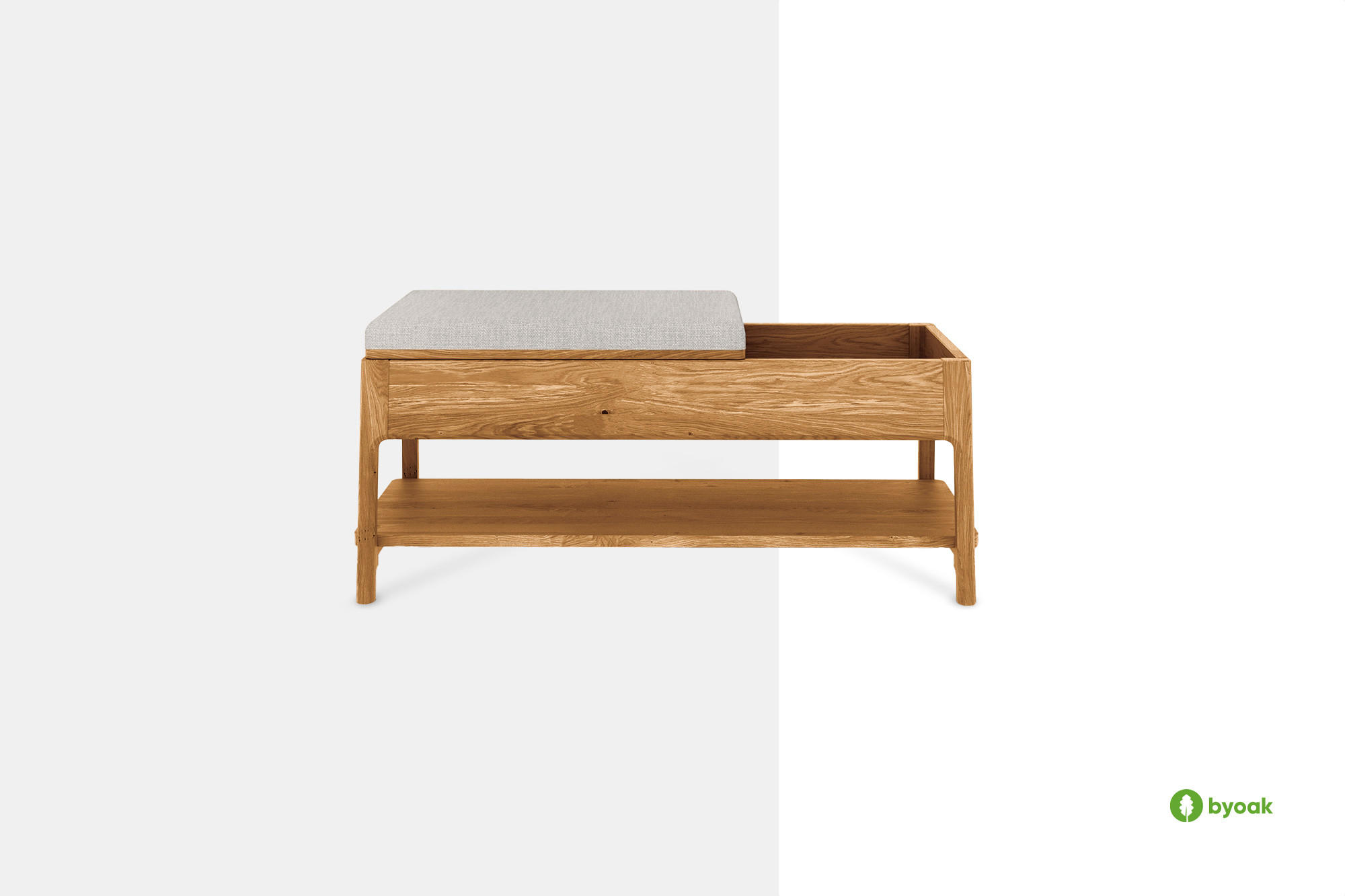 BETTBANK PAUL Kernbuche - Kernbuche, Holz (107/46/47cm) - byoak