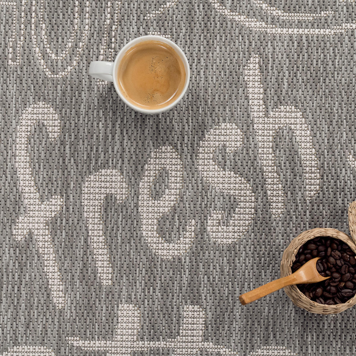 OUTDOORTEPPICH 240/340 cm Kitchen 382 - Grau, Textil (240/340cm) - Paco Home