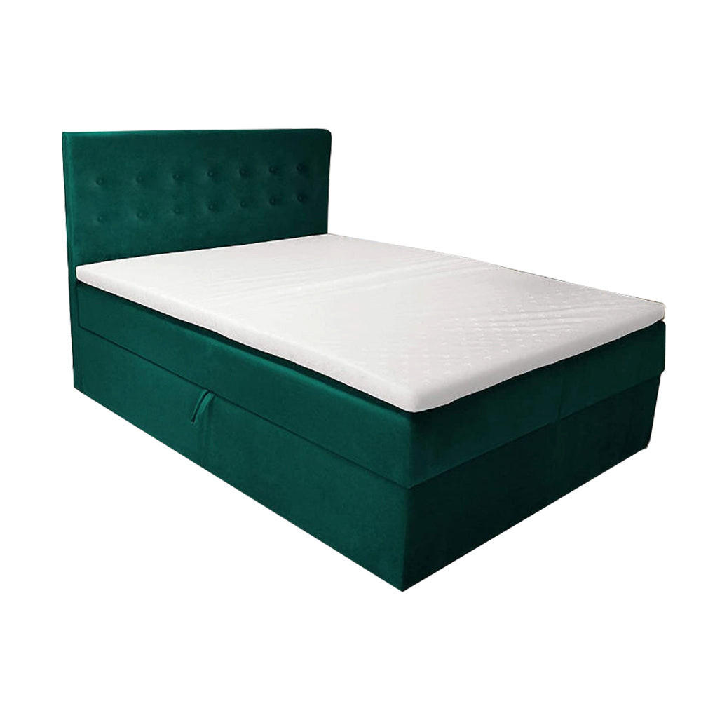 BOXBETT S Deluxe mit 7 Zonen Taschenfedermatratze 4 Größen 10 Farben - Dunkelgrün, Holz/Holzwerkstoff (140/200cm) - Best For Home