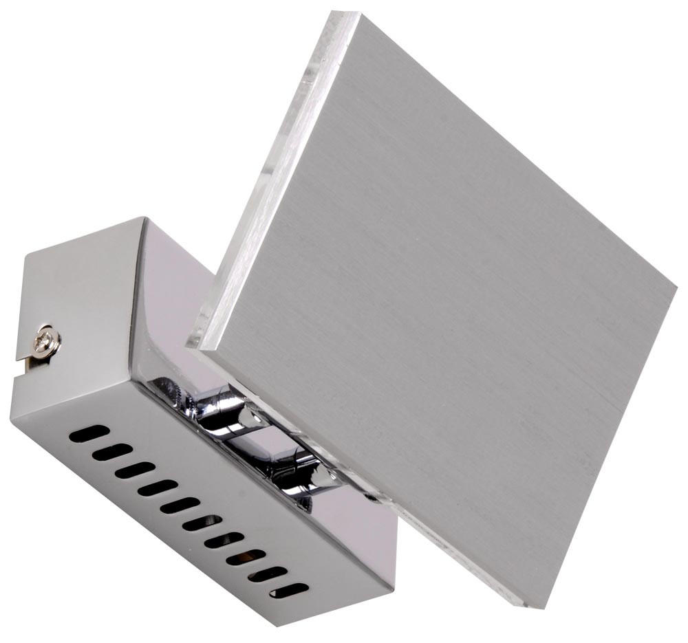 LED WANDLEUCHTE Linnea Chrom Silber - Silberfarben, Glas (15/10/8.8cm) - Globo Lighting