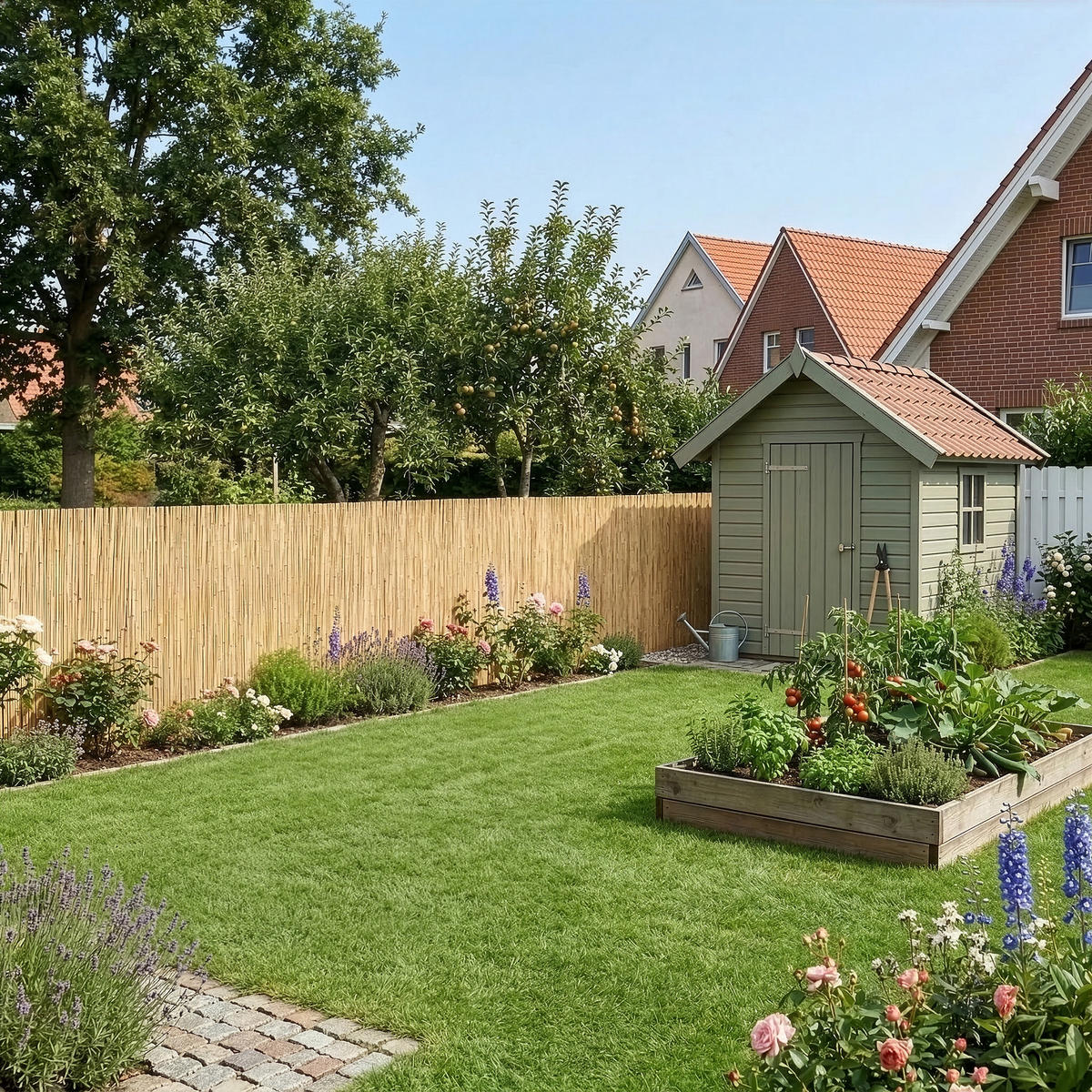 SCHILFZAUN Abbateggio - Naturfarben, Naturmaterialien (150/0.6cm) - casa.pro