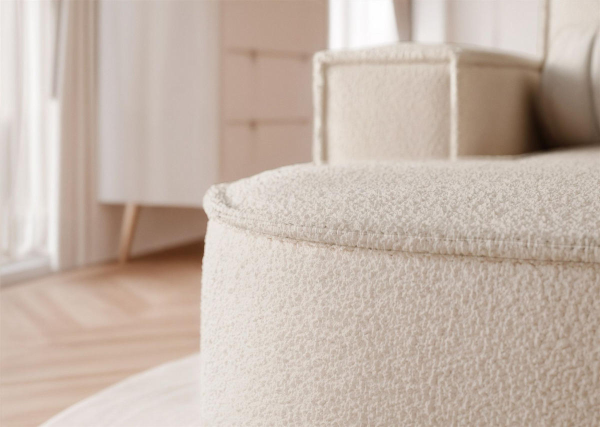 ECKSOFA Arlet In Stoff Abriamo - Beige, Holzwerkstoff/Textil (277/156cm) - Fun Möbel