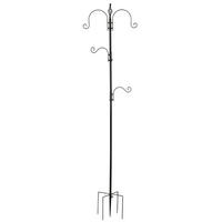 VOGELFUTTERSTATION DE-17809 mit 4 verstellbaren Haken Schwarz - Schwarz, Metall (54.5/208/54.5cm) - ComfortXL