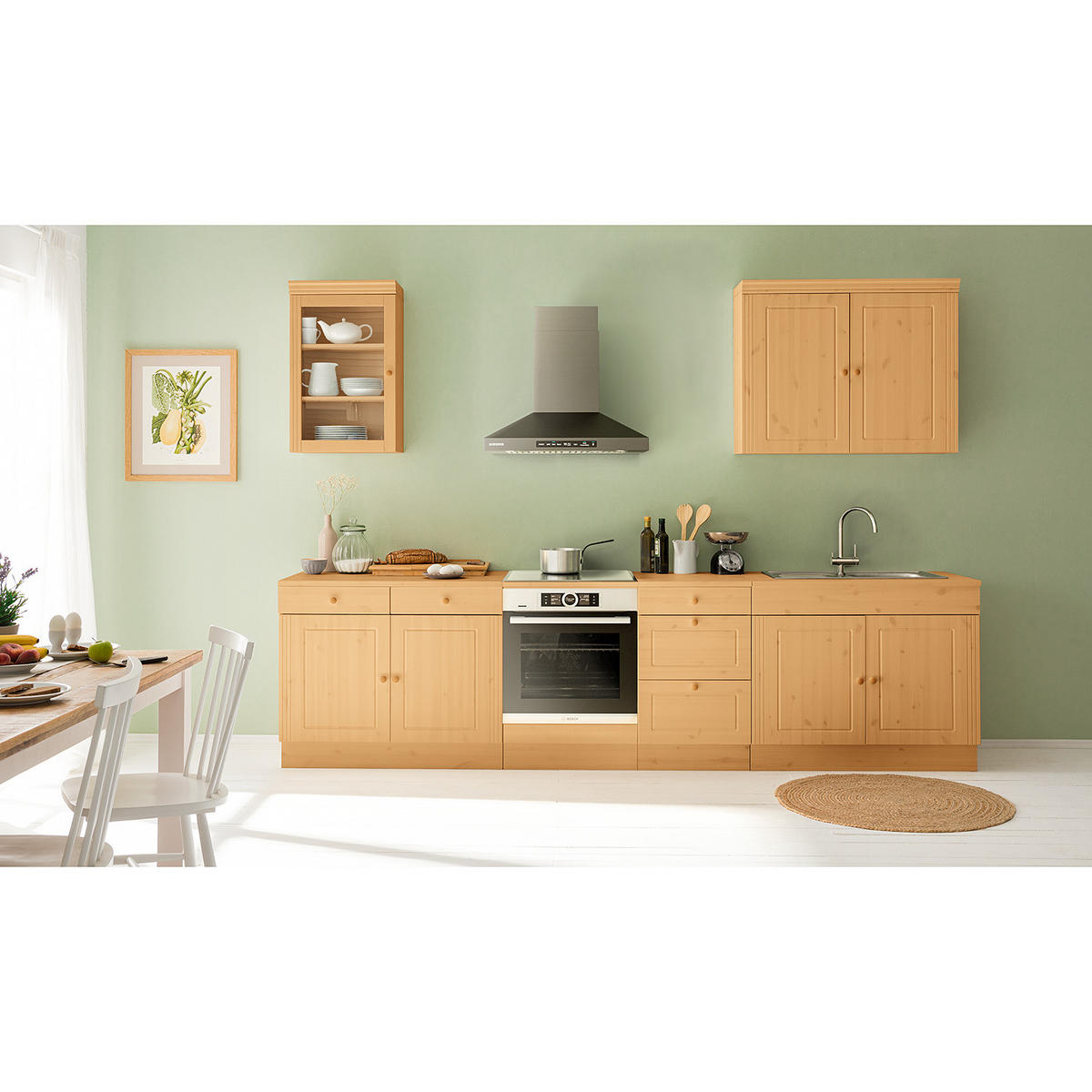 UNTERSCHRANK - Kiefer massiv - Kieferfarben, Holz (100/85/60cm) - home24