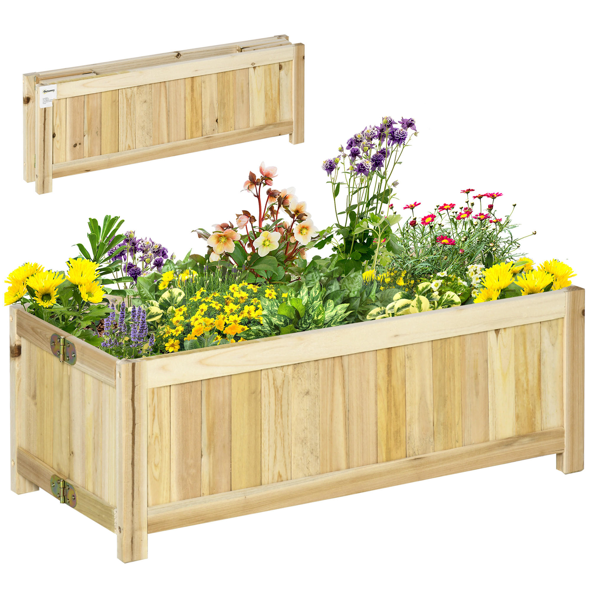 HOCHBEET DE-05481 Klappbar, tragbar Natur - Naturfarben, Holz (70/25/30cm) - ComfortXL