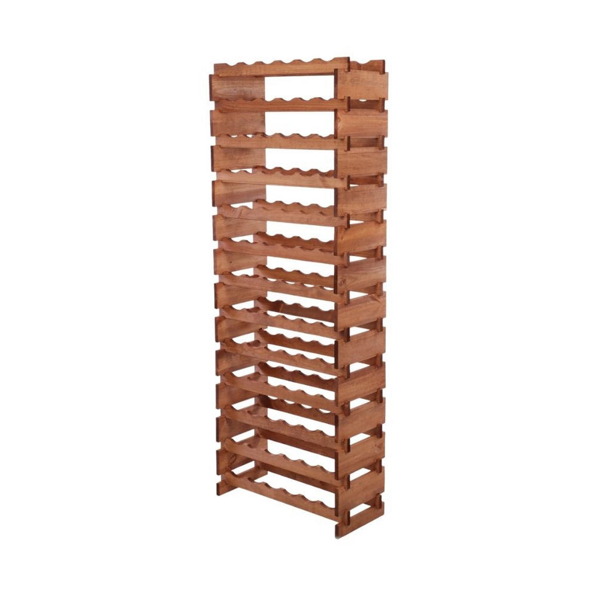 WEINREGAL VINOTECA FLEX PRO HxBxT 177x65x28cm 78 Flaschen auf 13 Ebenen Braun geölt - Braun, Holz (65/177/28cm) - PROREGAL