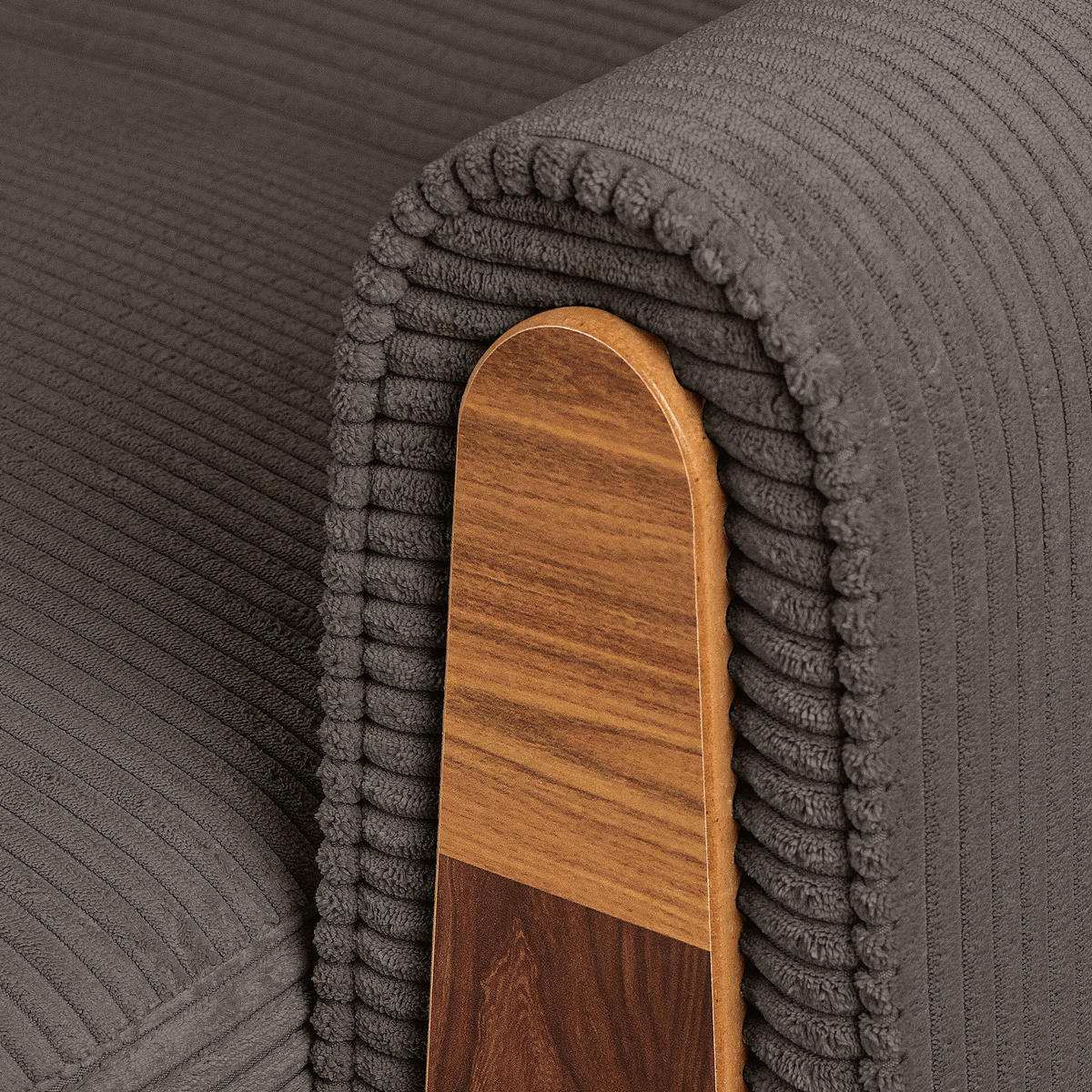 3-SITZER-SCHLAFSOFA GUSTAVO II mit Armlehnen, Graubeige - Greige/Beige, Holz/Holzwerkstoff (230/98/98cm) - KONSIMO®