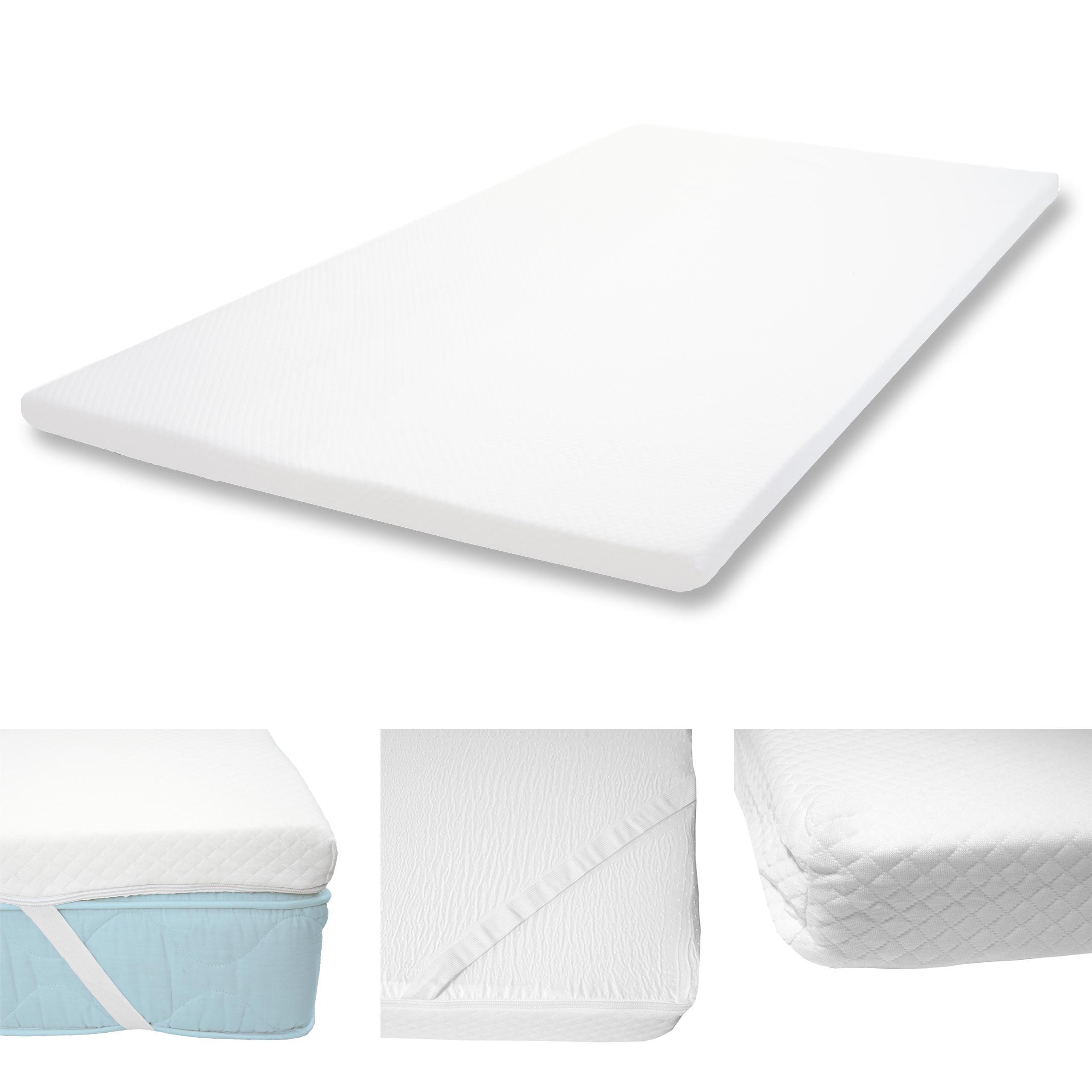 KALTSCHAUM-MATRATZENTOPPER 6CM Weiß - Weiß, Textil (200/140/6cm) - MCW
