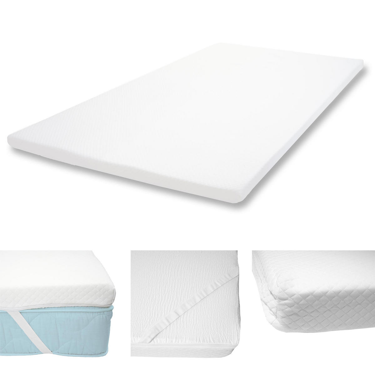 KALTSCHAUM-MATRATZENTOPPER 6CM Weiß - Weiß, Textil (200/140/6cm) - MCW