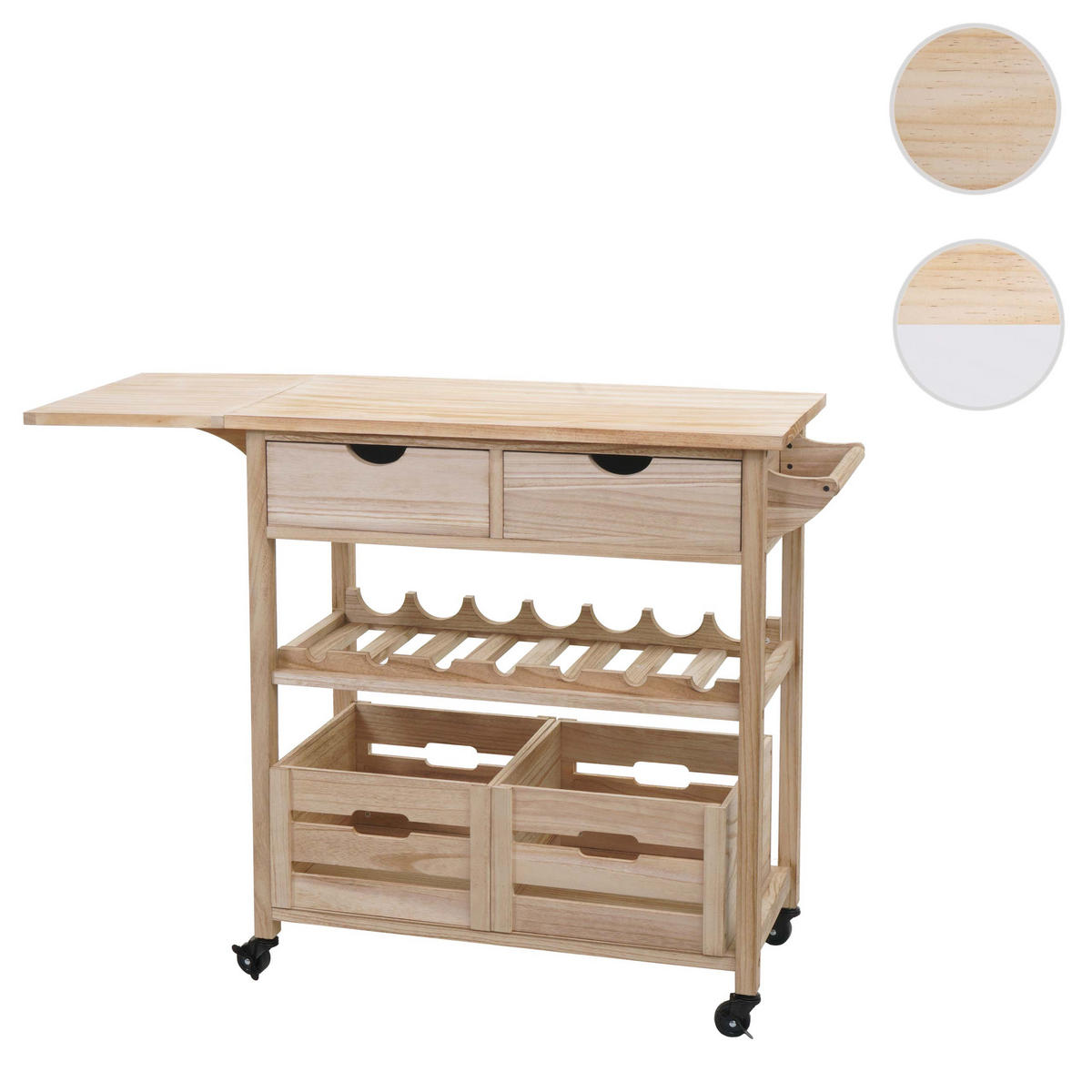 SERVIERWAGEN Buche Dekor - Buchefarben, Holz (119/89/89cm) - MCW