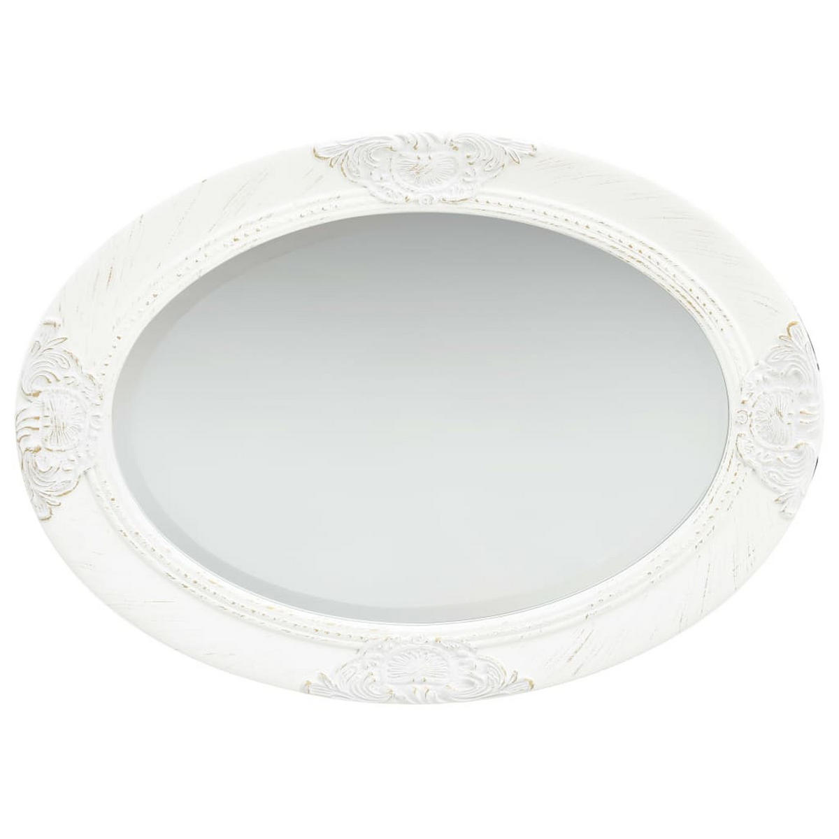 WANDSPIEGEL Im Barock-Stil 50/70 Cm Weiss - Weiß, Holz (70/3/50cm) - vidaXL