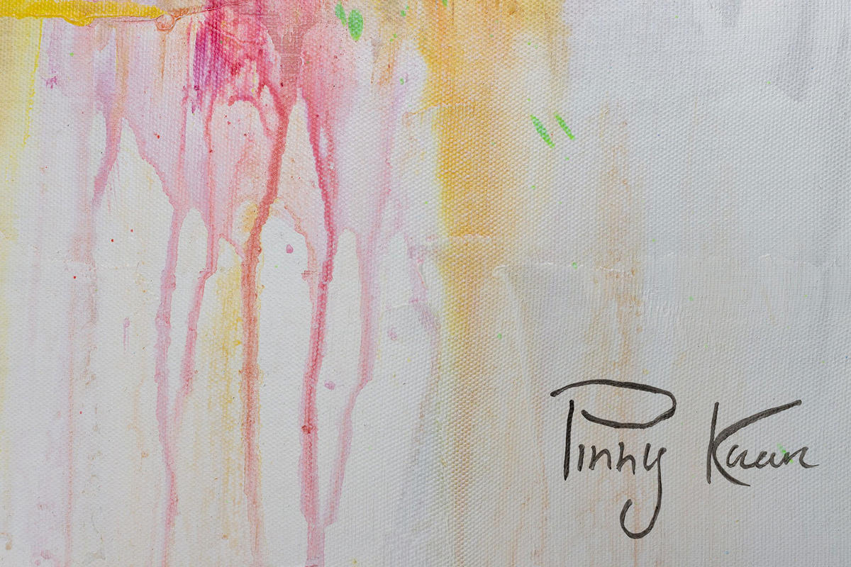ACRYLBILD HANDGEMALT 120/60 cm - Multicolor/Grau, Holz/Textil (1.7/60cm) - KUNSTLOFT