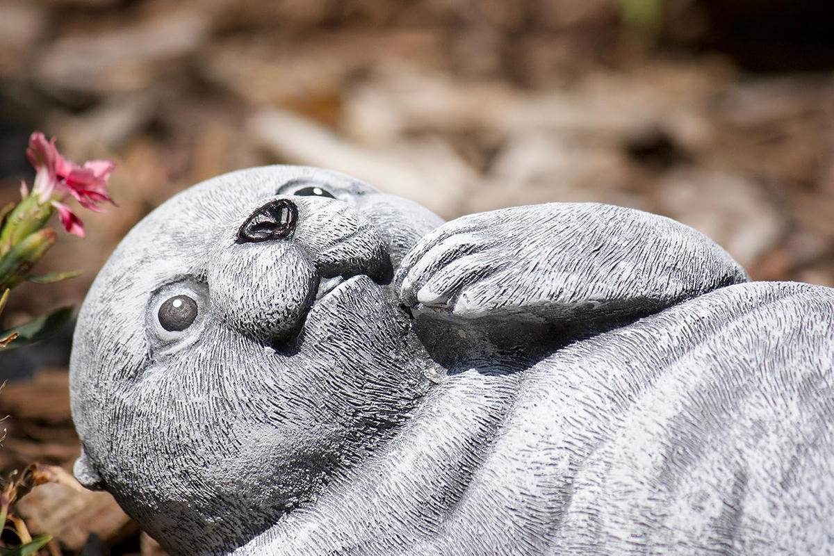 STEINFIGUR Robbe Flosse, frostfest, massiver Steinguss - Grau, Stein (32/11/16cm) - stoneandstyle