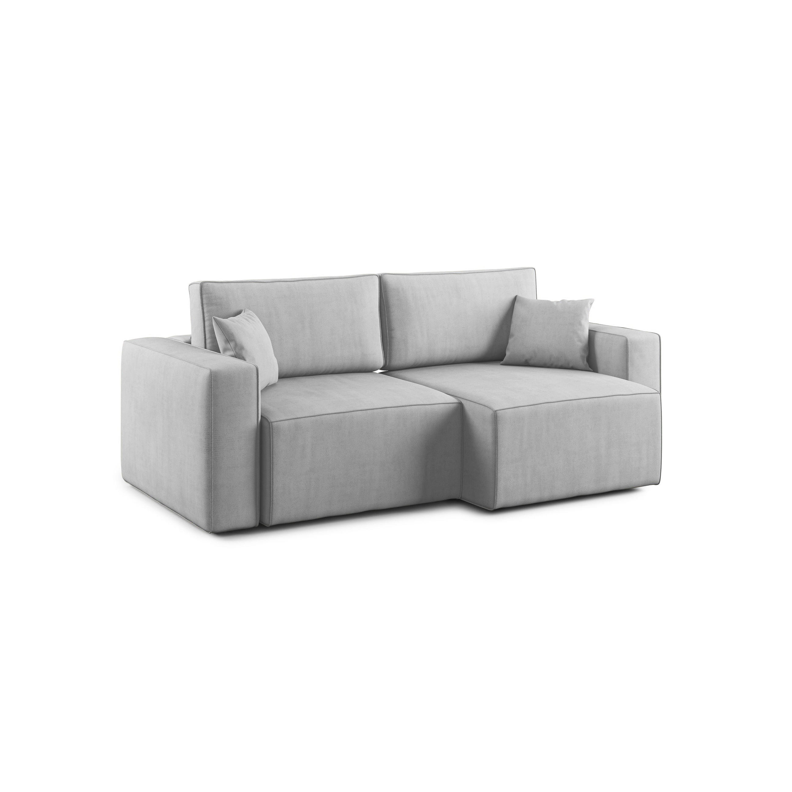 LINEARSOFA Morfeo - Hellgrau, Textil (180/86/99cm) - Divani.store