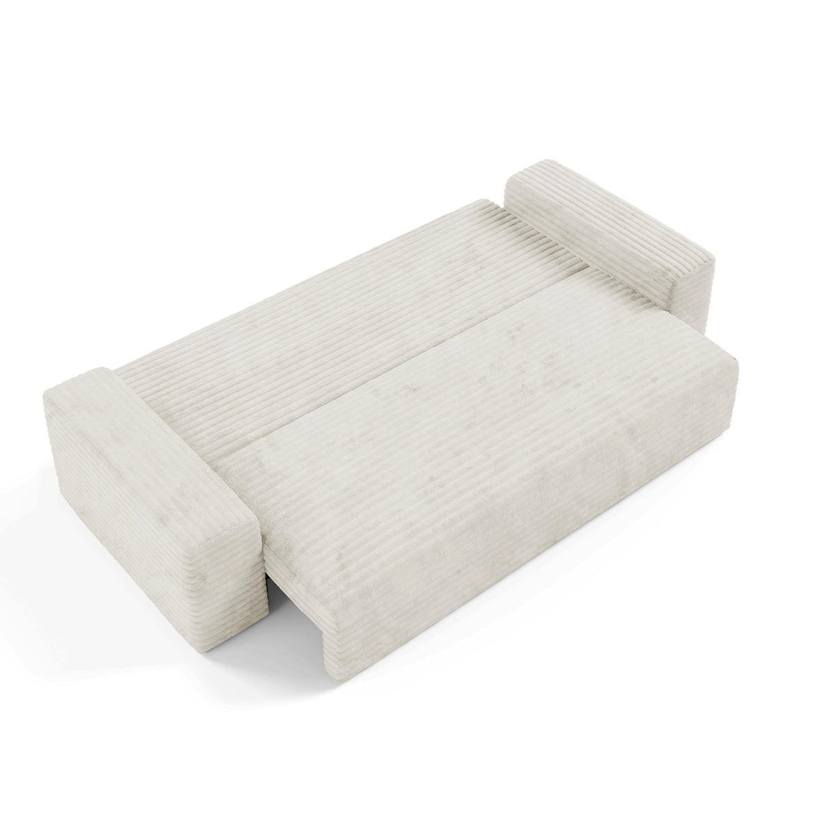 POHOVKA Fabio 3MÍSTNÁ Bílá - bílá, dřevo (260/82/102cm) - Petits-meubles