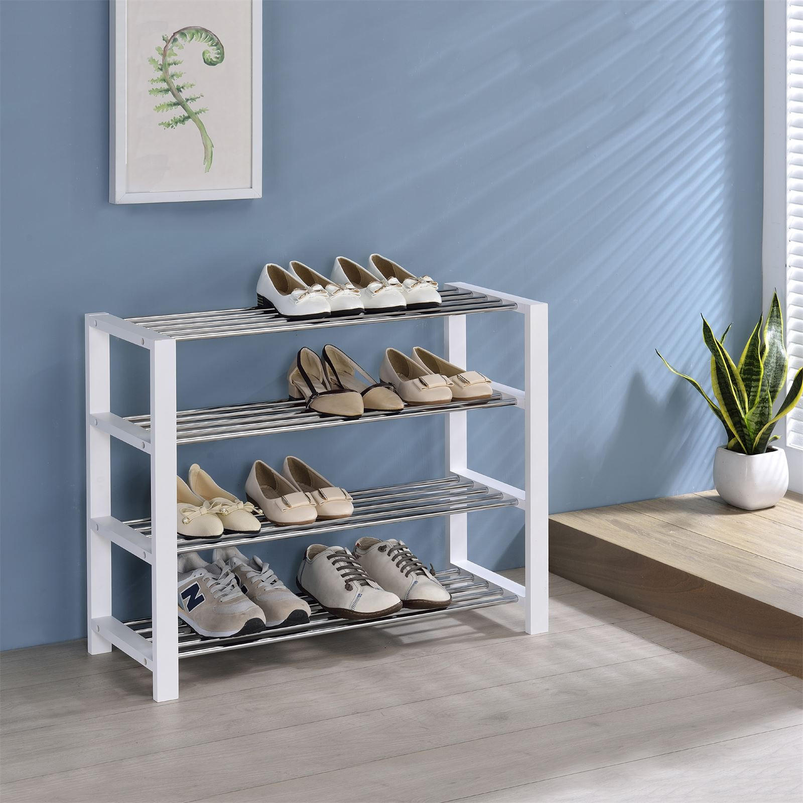 SCHUHREGAL ARINA - Weiß, Holz (80/64/30cm) - IDIMEX