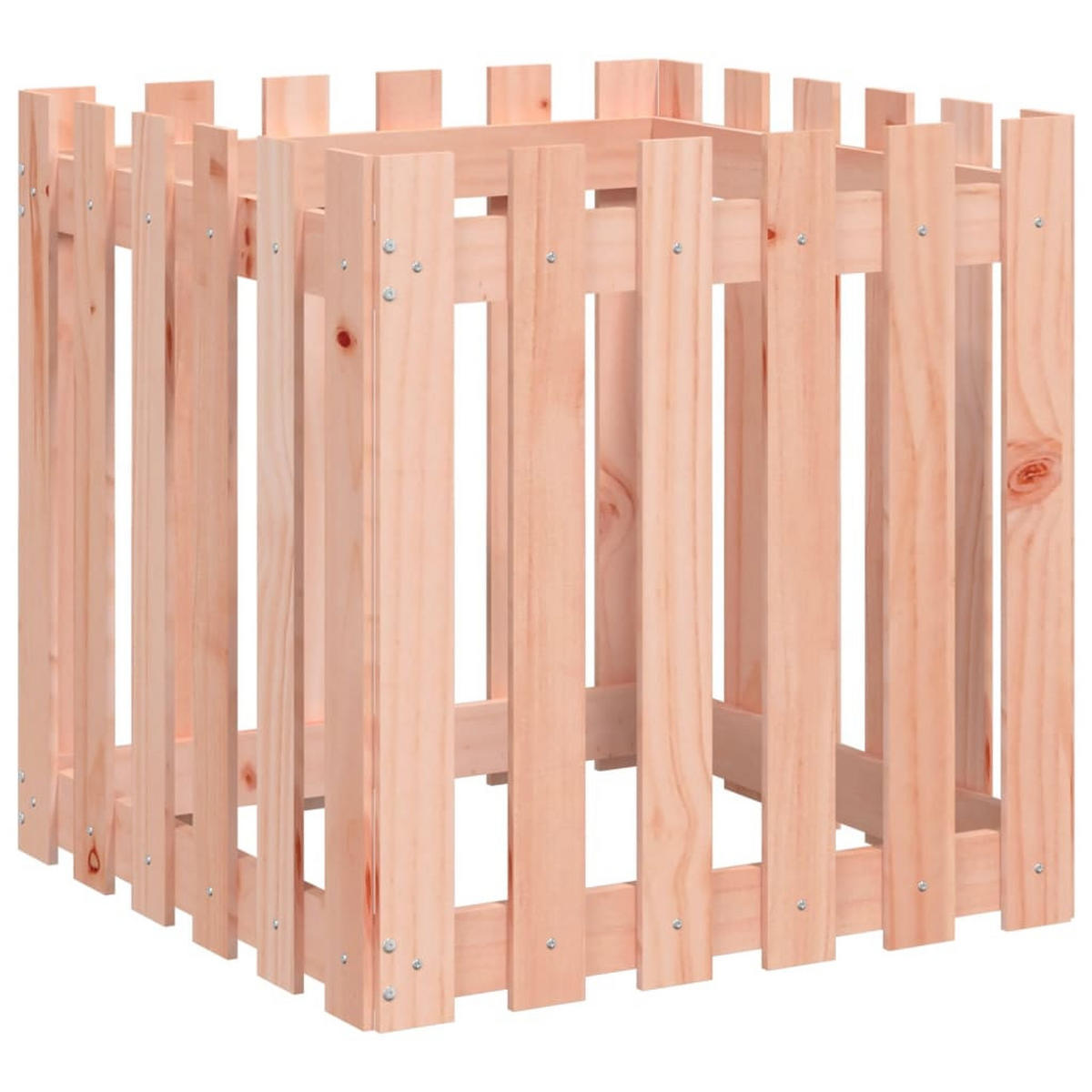 PFLANZKÜBEL Lattenzaun-Design 60x60x60 cm Massivholz Douglasie - Rotbraun, Holz (60/60/60cm)