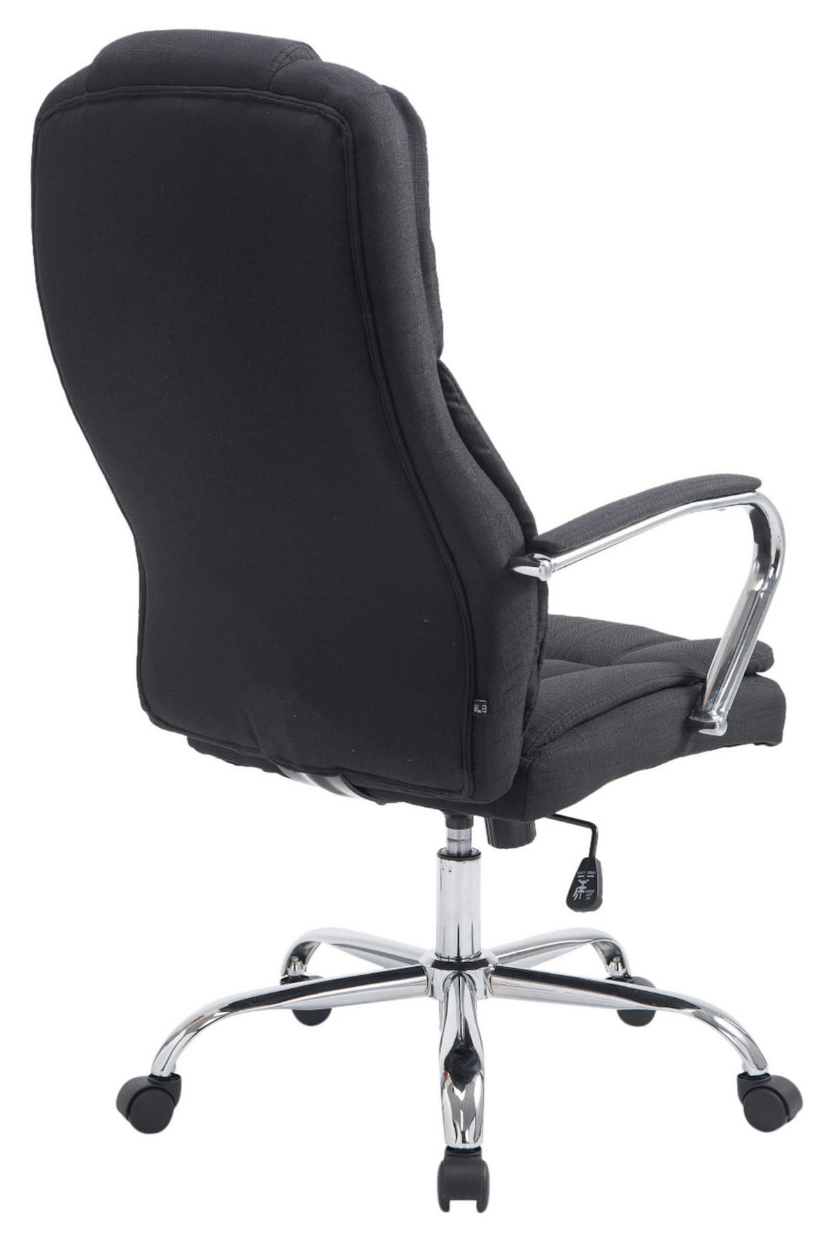 BÜROSTUHL Xavier, Stoff Schwarz - Schwarz, Textil/Metall (62/125/70cm) - TPFLiving