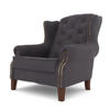 CHESTERFIELD-SESSEL Anton Dunkelgrau Microfaser Vintageoptik - Dunkelgrau/Braun, Holz/Textil (102/102/93cm) - S-Style Möbel