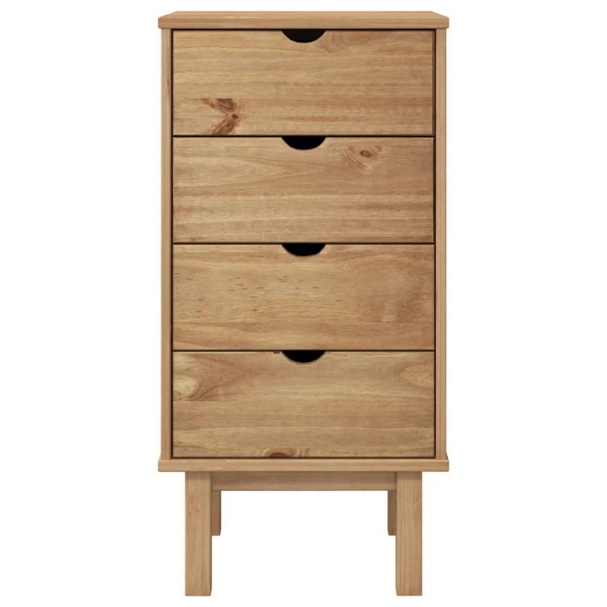 SCHUBLADENSCHRANK OTTA 45x39x90 cm Massivholz - Braun, Holz (45/90/39cm) - furnicato