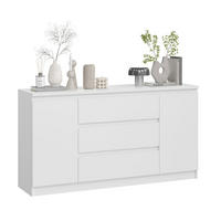 KOMMODE City weiß 154 / 40 / 84cm - Weiß, Holz/Holzwerkstoff (154/84/40cm) - Feldmann-Wohnen