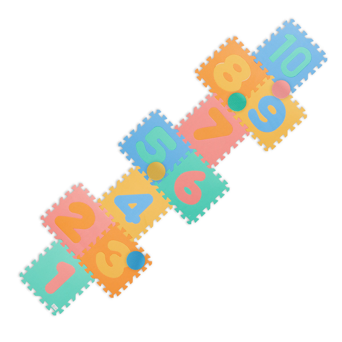 25-TLG.PUZZLEMATTE - Multicolor, Textil (30/30cm) - Relaxdays