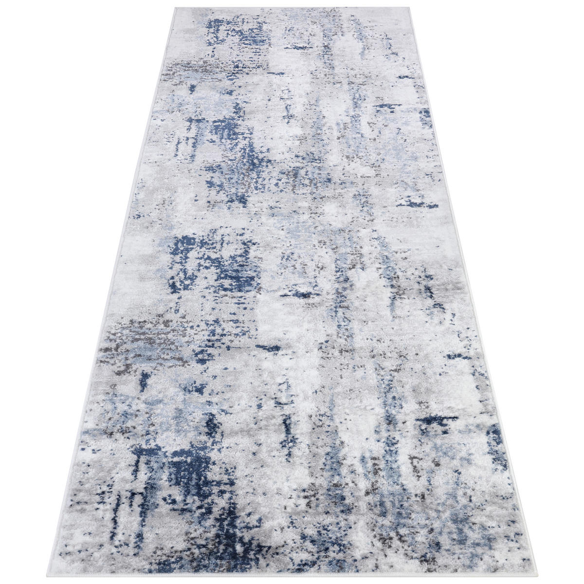TEPPICHLÄUFER SKY blaugrau vintage 80/300 cm - Blaugrau, Textil (80/300cm) - Tapiso