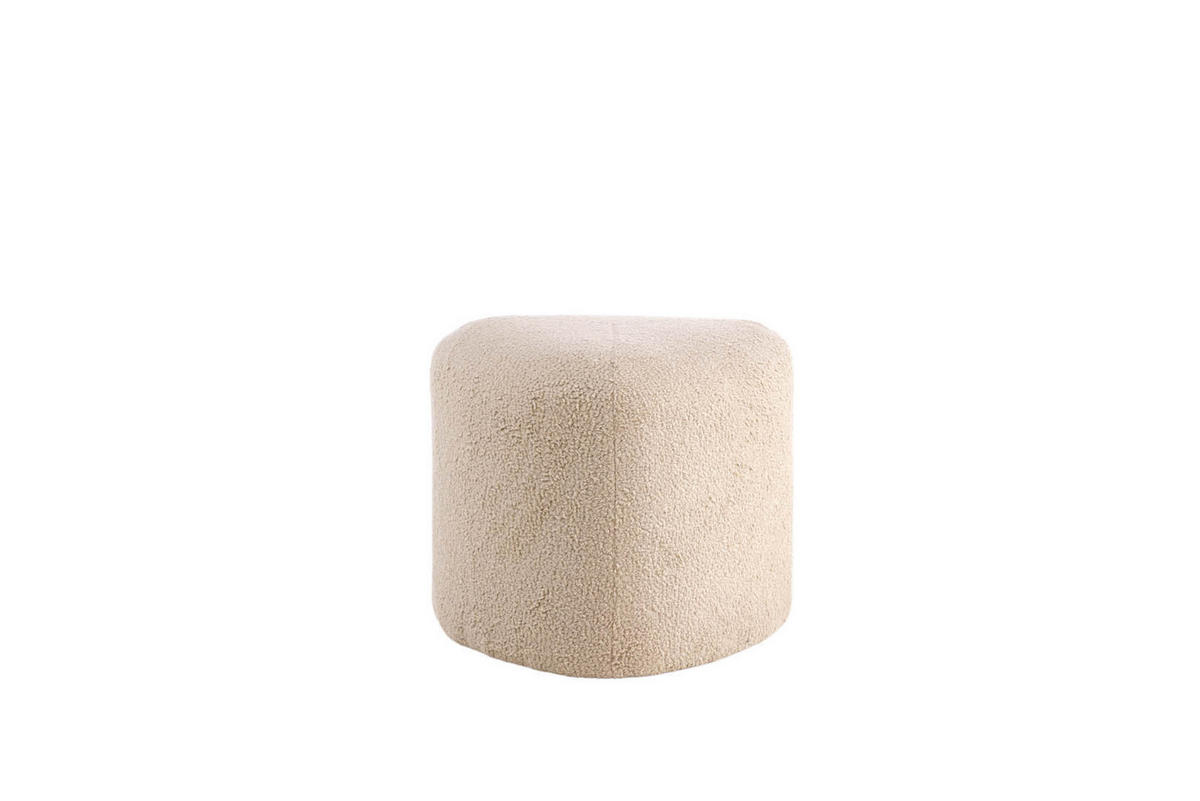 POUF beige - Beige, Holzwerkstoff (46/41/46cm) - ebuy24