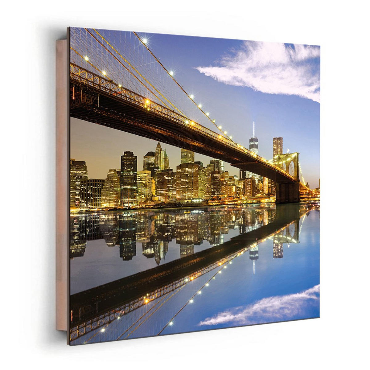 BILD 30x30 cm New York Skyline - Gelb, Holzwerkstoff (30/30/2cm) - artissimo