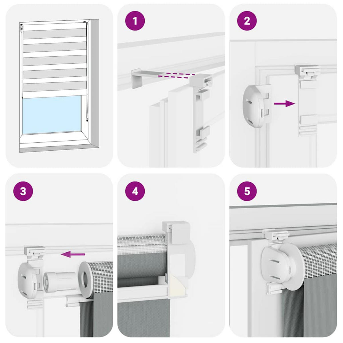 DOPPELROLLO 75/150 cm Stoffbreite 70,9 cm aus Polyester Schwarz - Schwarz, Textil (75/150cm) - vidaXL