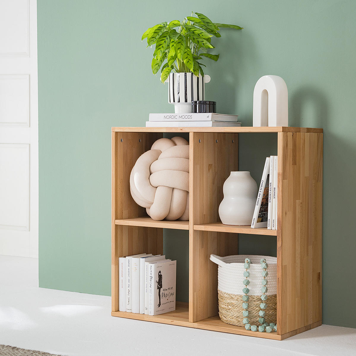 REGAL - Massivholz - Kernbuche, Holz (76/76/35cm) - home24