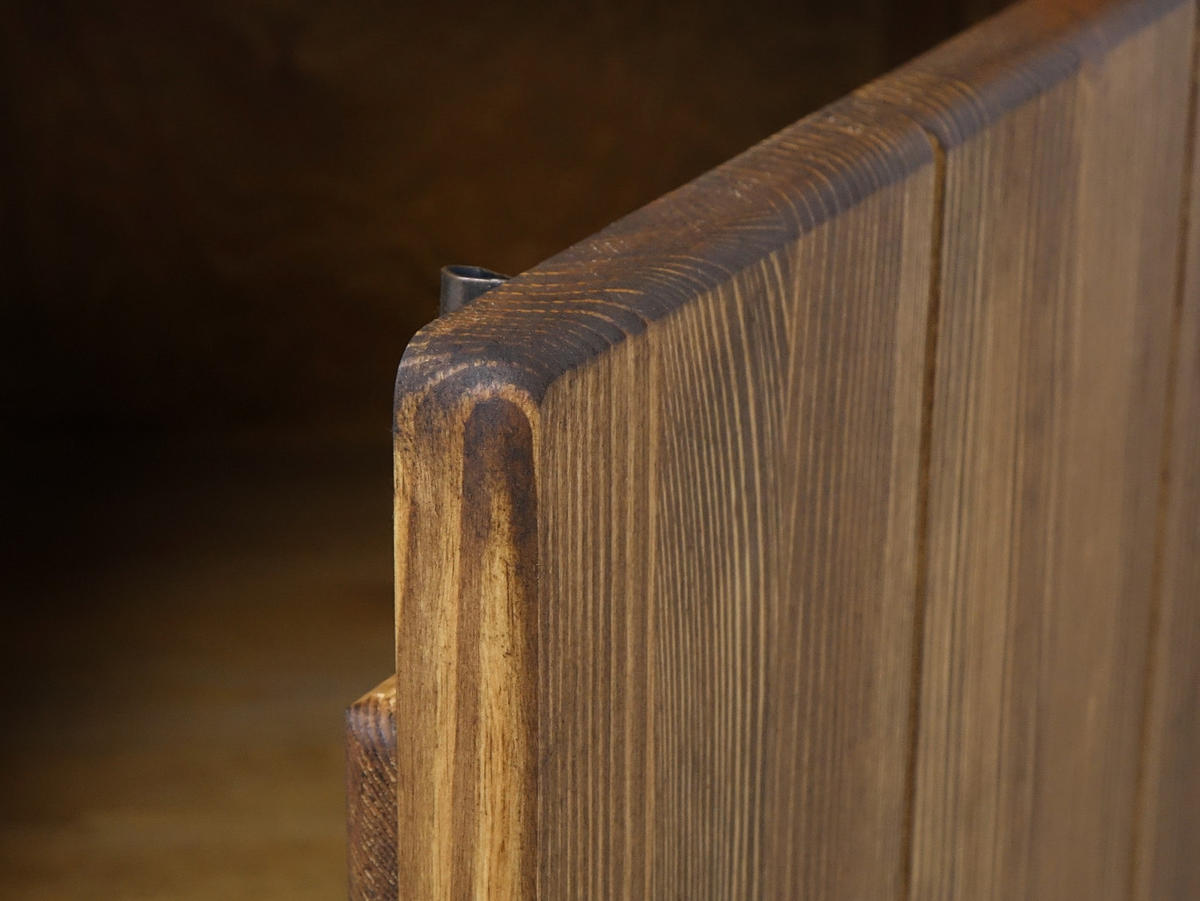 SCHREIBTISCH aus Massivholz Rustyk 2 - Dunkelbraun/Schwarz, Holz (110/60/75cm) - Seart