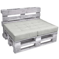 PALETTENKISSEN Eco Elements Sitz 120/80/15 cm Hellgrau - Hellgrau, Textil (80/15/120cm) - Beautissu 