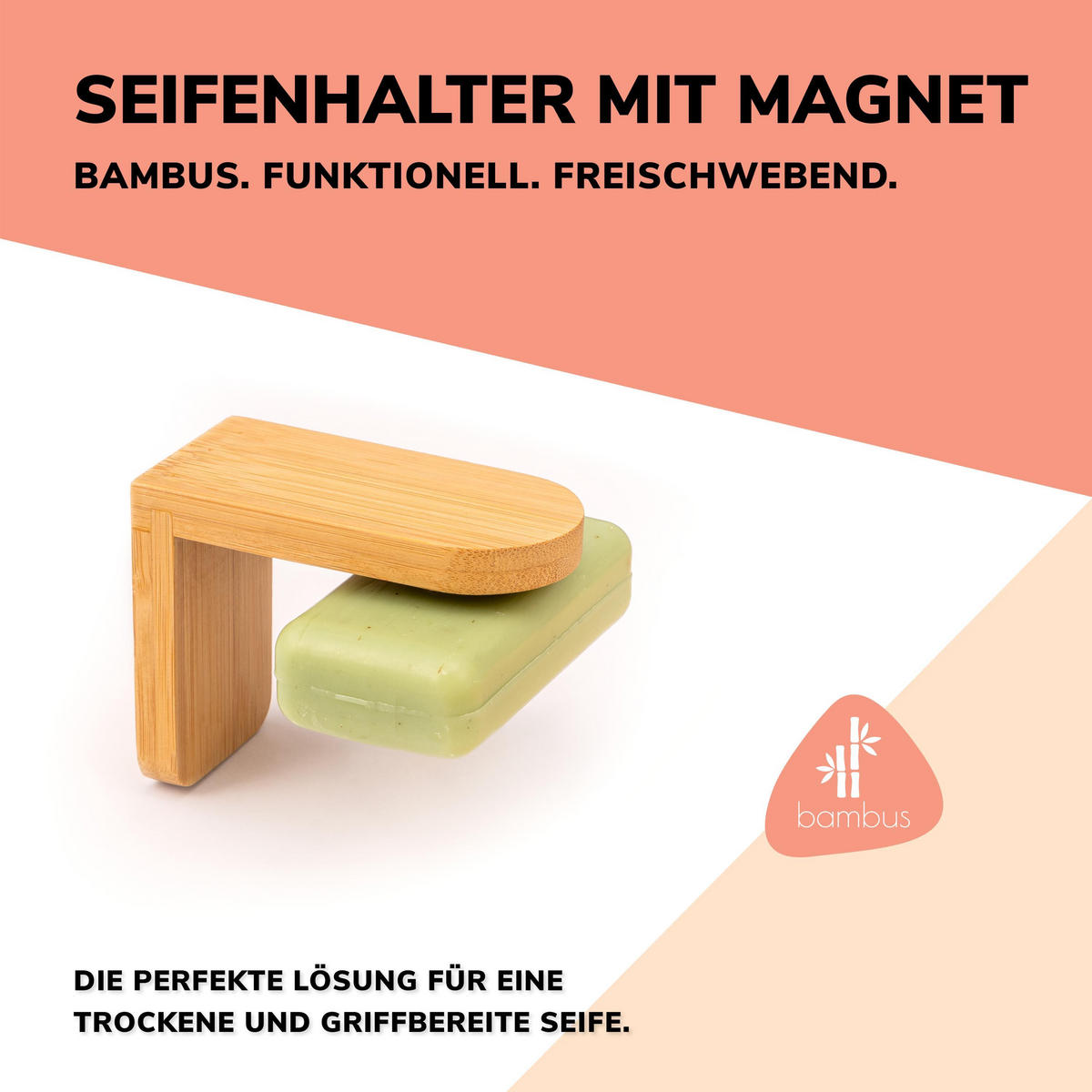 MAGNET-SEIFENHALTER, Bambus - Braun, Holz (4.5/9/7cm) - bremermann