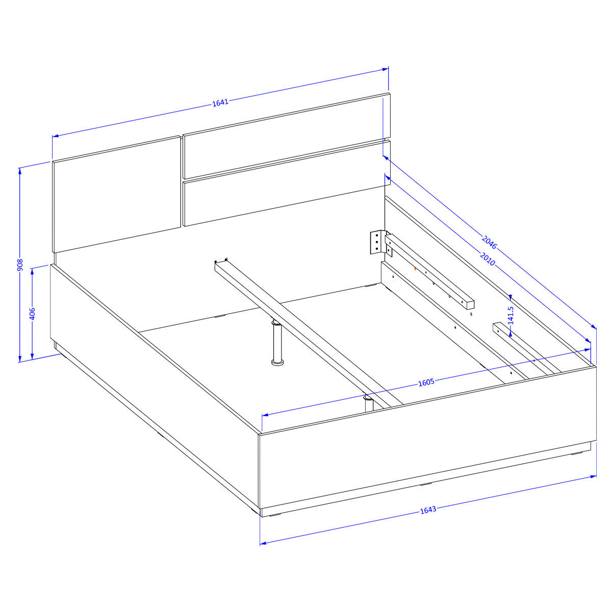 POSTEL 160/200 Lilia Krtek - šedohnědá, kompozitní dřevo (160/200cm) - Petits-meubles