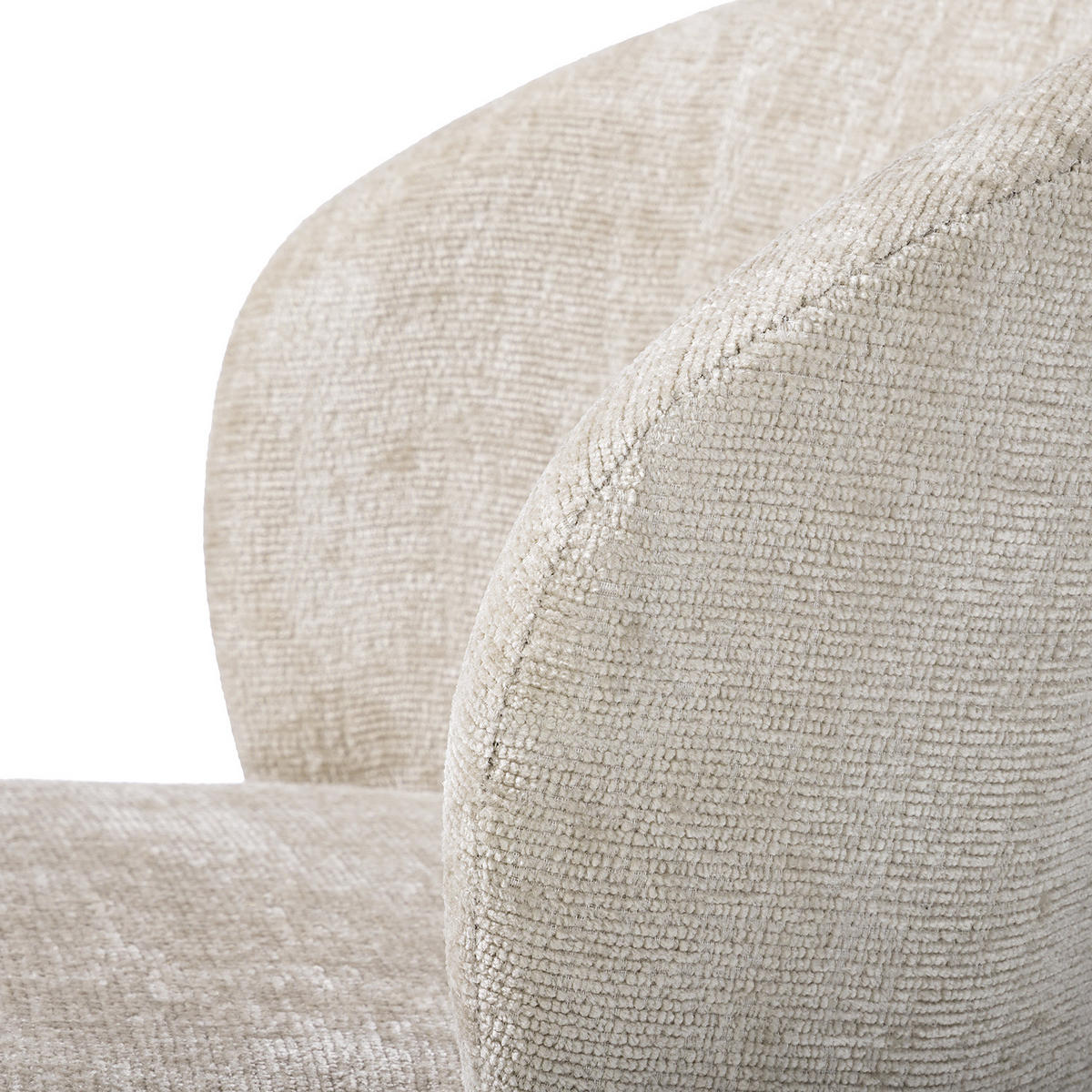 POLSTERSTUHL - Chenille / Edelstahl, 2er-Set - Beige/Schwarz, Textil (54/78/50cm) - home24