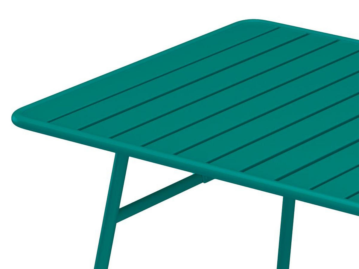 GARTENTISCH - L. 160 cm - Metall - Blau - MIRMANDE von MYLIA - Blau, Metall (160/80/74.5cm) - Vente-Unique