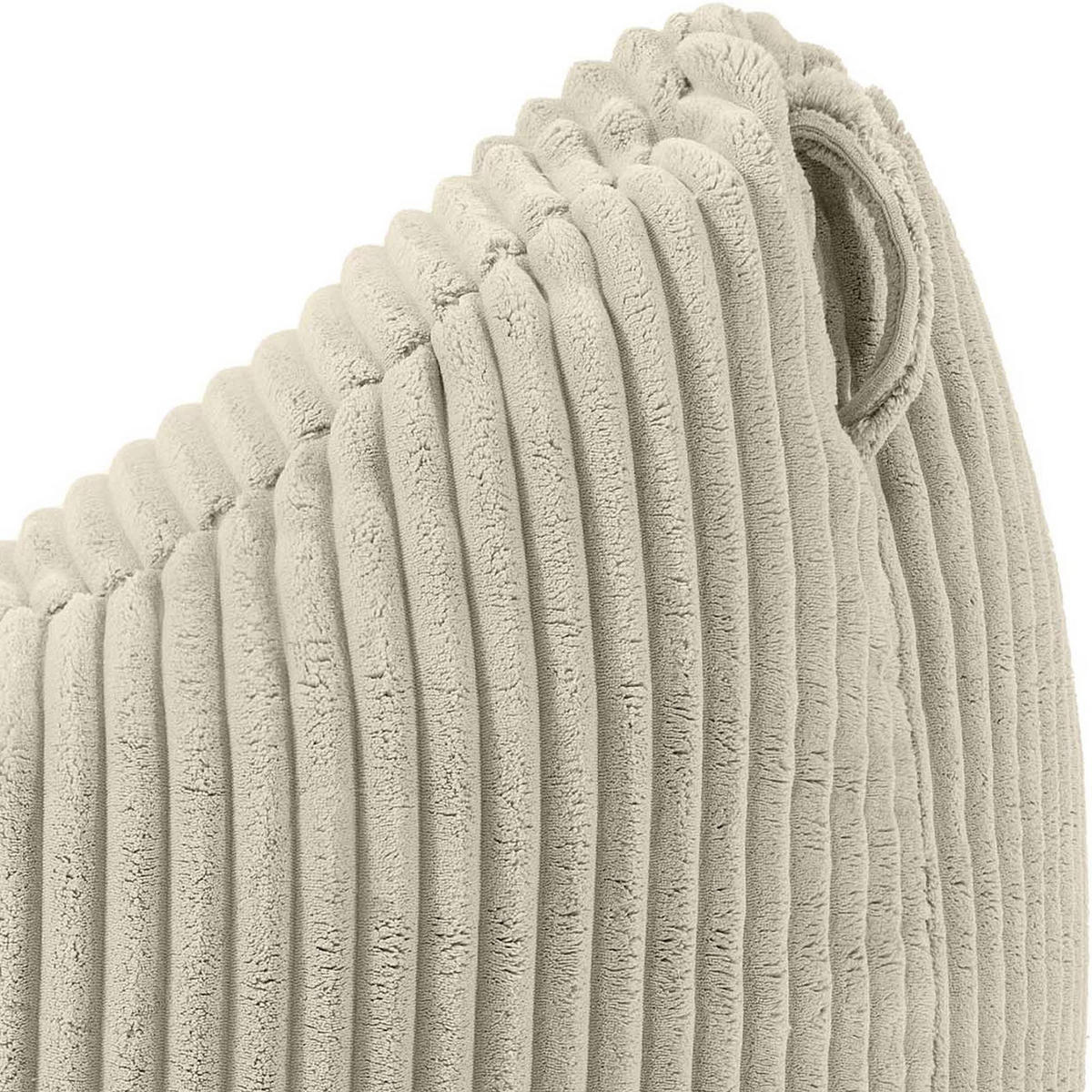 SITZSACK COSMO II aus Kordstoff, Creme - Creme, Textil (85/80/85cm) - KONSIMO®
