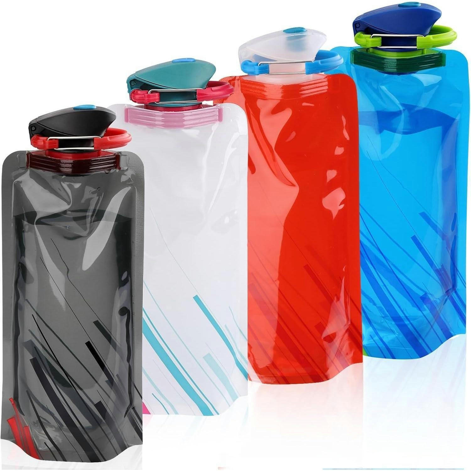 TRINKFLASCHE 4er Set 700 ml BPA-frei faltbar - Multicolor, Kunststoff (13/13cm)