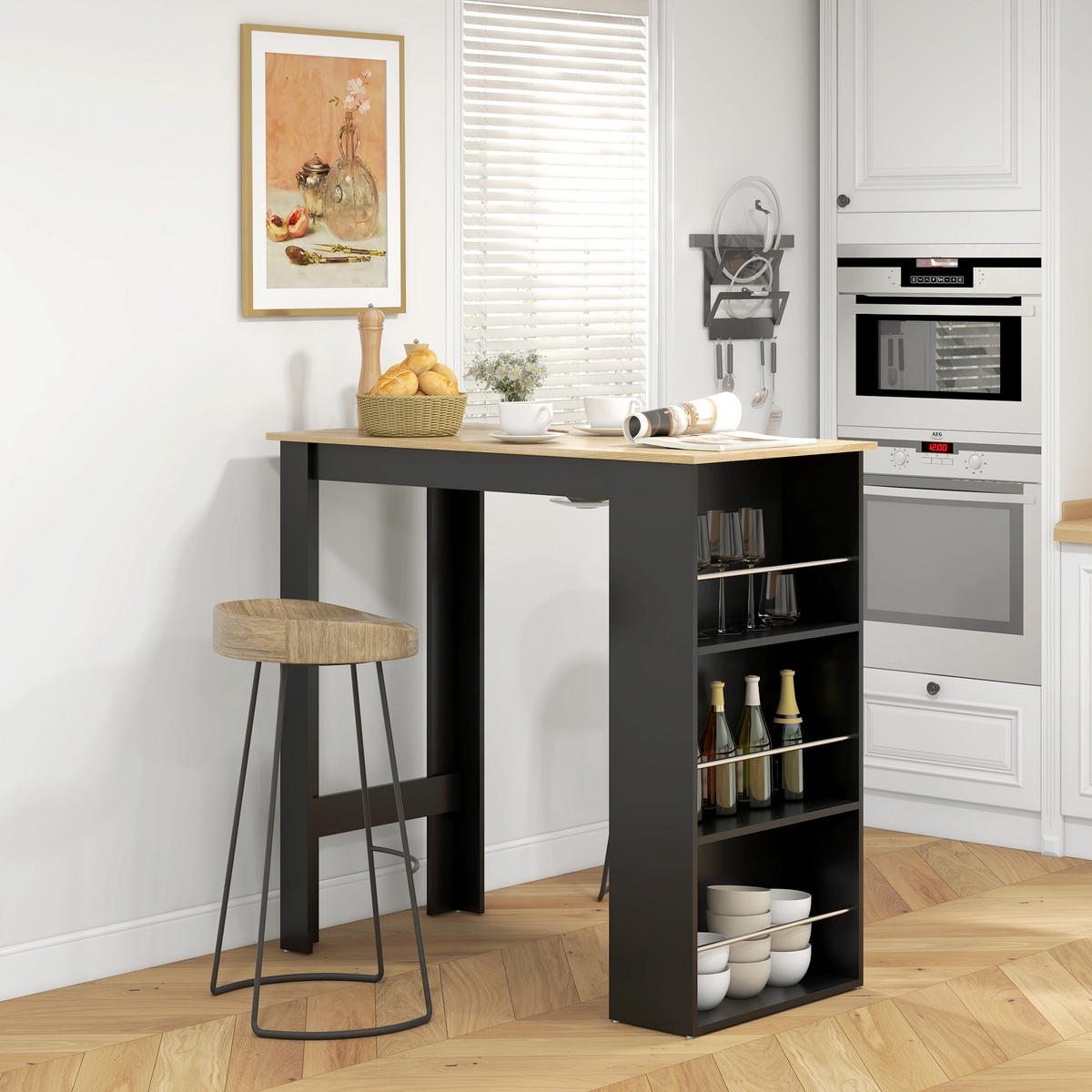 BARTISCH Schwarz 1 Stück - Schwarz, Kunststoff (112/57/106cm) - GiPP